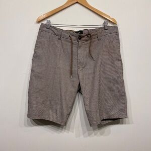 Jules Houndstooth Preppy Dark Academia Flat Front Shorts Large
